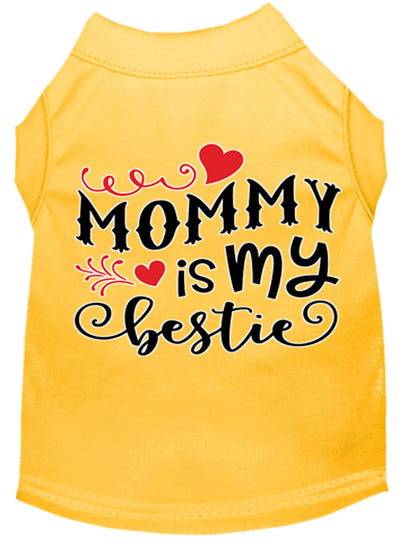 Pet Dog & Cat Shirt Screen Printed, "Mommy is my Bestie"