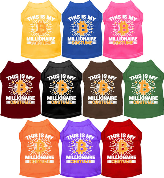 Funny Costume Cat or Dog Shirt for Pets "Bitcoin Bro Costume"