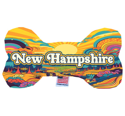 Pet & Dog Plush Bone Toys, "New Hampshire State Options" (Available in different pattern options)