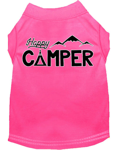 Pet Dog & Cat Shirt Screen Printed, "Happy Camper"