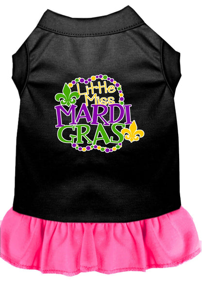 Pet Dog and Cat Dress Screen Printed, "Little Miss Mardi Gras"