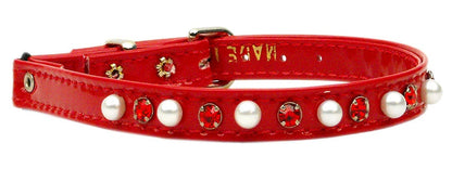 Cat Safety Collar, "Patent Jewel & Pearl"