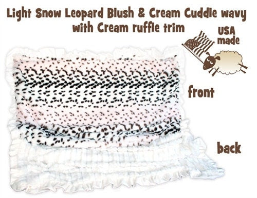 Dog, Puppy & Pet or Cat Sleepytime Cuddle Blankets, "Snow Leopard"