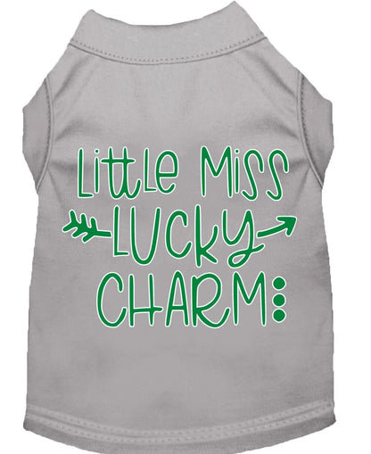 Pet Dog & Cat Shirt Screen Printed, "Little Miss Lucky Charm"