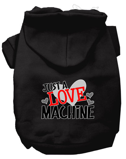 Pet, Dog & Cat Hoodie Screen Printed, "Just A Love Machine"