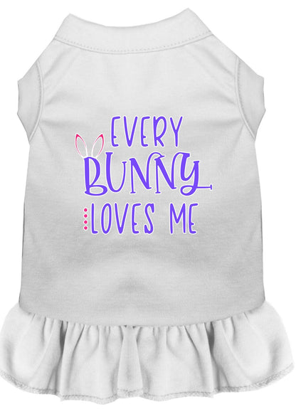 Pet Dog & Cat Dress Screen Printed, "Every Bunny Loves Me"