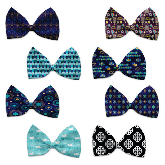 Hanukkah Pet, Dog and Cat Bow Ties, &quot;Happy Hanukkah Group&quot; (Choose from 8 different patterns!)