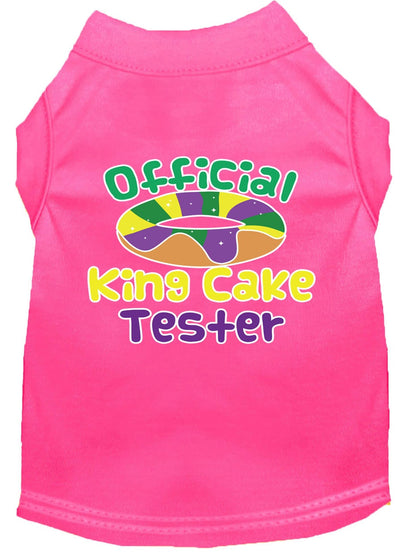 Pet Dog & Cat Shirt Screen Printed, "King Cake Tester"