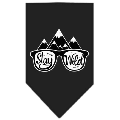 Dog Bandana Screen Printed, "Stay Wild"