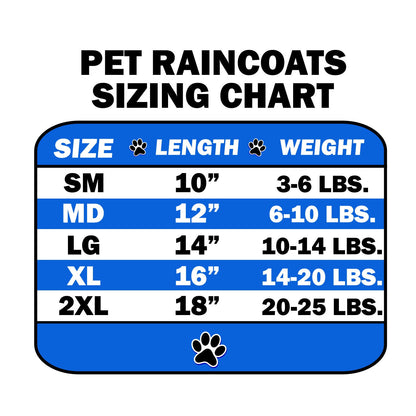 Pet Dog & Cat Hooded Raincoat Blank, Plain