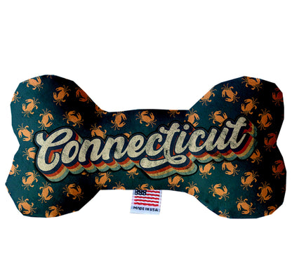 Pet & Dog Plush Bone Toys, "Connecticut State Options" (Available in different pattern options)