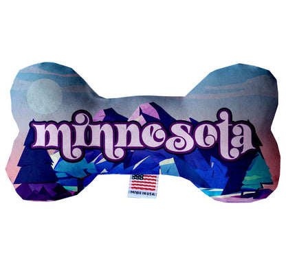 Pet & Dog Plush Bone Toys, "Minnesota State Options" (Available in different pattern options)
