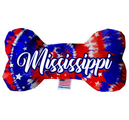 Pet & Dog Plush Bone Toys, "Mississippi State Options" (Available in different pattern options)