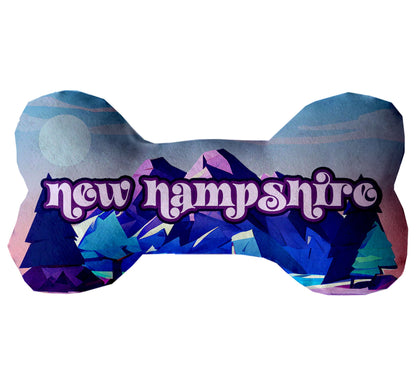 Pet & Dog Plush Bone Toys, "New Hampshire State Options" (Available in different pattern options)