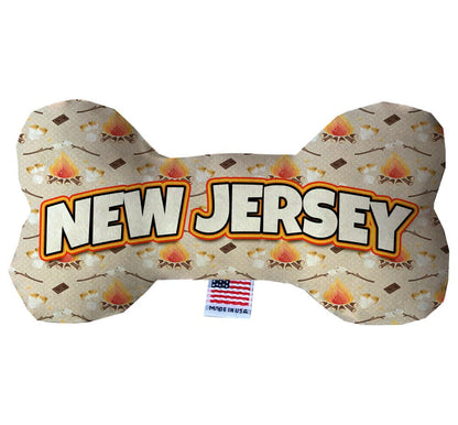 Pet & Dog Plush Bone Toys, "New Jersey State Options" (Available in different pattern options)