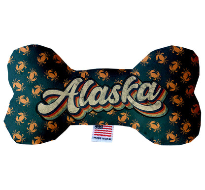 Pet & Dog Plush Bone Toys, "Alaskan Coast" (Set 1 of 2 Alaska State Toy Options, available in different pattern options!)