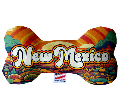 Pet & Dog Plush Bone Toys, "New Mexico Mountains" (Set 2 of 2 New Mexico State Toy Options, available in different pattern options!)
