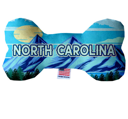 Pet & Dog Plush Bone Toys, "North Carolina Mountains" (Set 1 of 2 North Carolina State Toy Options, available in different pattern options!)