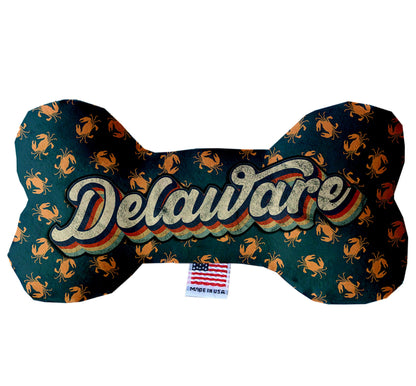Pet & Dog Plush Bone Toys, "Delaware State Options" (Available in different pattern options)