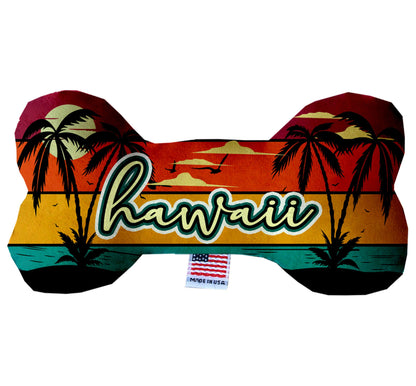 Pet & Dog Plush Bone Toys, "Hawaii State Options" (Available in different pattern options)