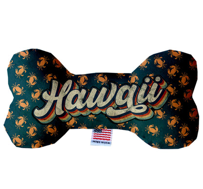 Pet & Dog Plush Bone Toys, "Hawaii State Options" (Available in different pattern options)