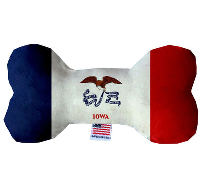 Pet & Dog Plush Bone Toys, "Iowa State Options" (Available in different pattern options)