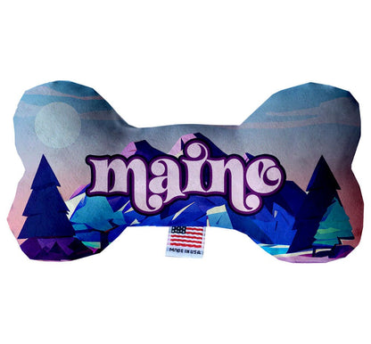 Pet & Dog Plush Bone Toys, "Maine State Options" (Available in different pattern options)
