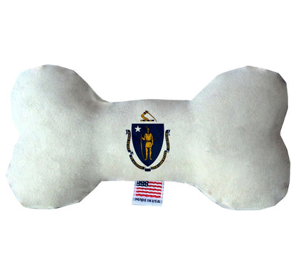 Pet & Dog Plush Bone Toys, "Massachusetts State Options" (Available in different pattern options)