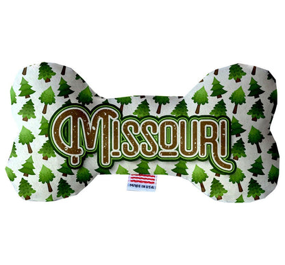 Pet & Dog Plush Bone Toys, "Missouri State Options" (Available in different pattern options)
