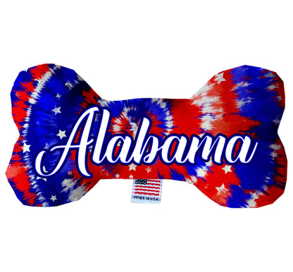 Pet & Dog Plush Bone Toys, "Alabama Coast" (Set 1 of 2 Alabama State Toy Options, available in different pattern options!)