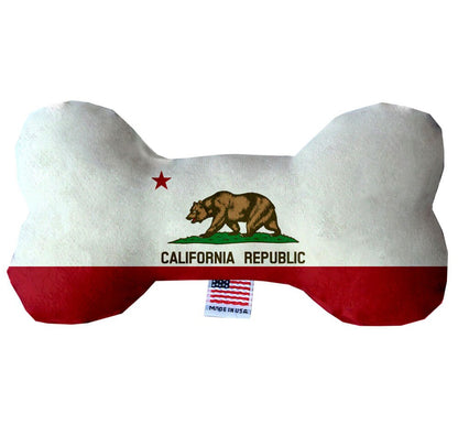 Pet & Dog Plush Bone Toys, "California Beaches" (Set 1 of 3 California State Toy Options, available in different pattern options!)