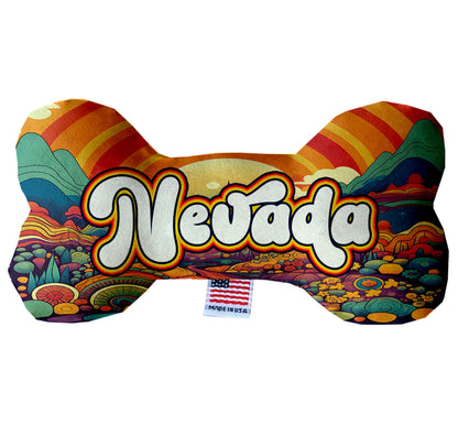 Pet & Dog Plush Bone Toys, "Nevada Mountains" (Set 2 of 2 Nevada State Toy Options, available in different pattern options!)
