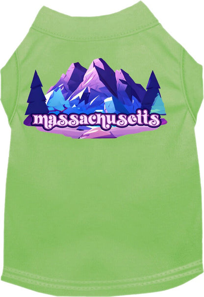 Pet Dog & Cat Screen Printed Shirt, "Massachusetts Alpine Pawscape"