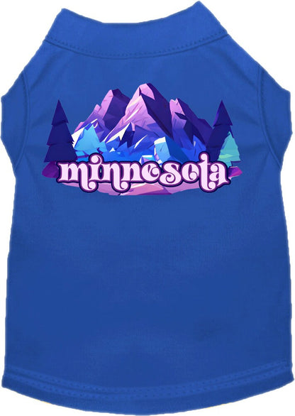 Pet Dog & Cat Screen Printed Shirt, "Minnesota Alpine Pawscape"