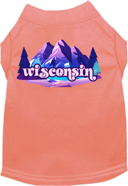 Pet Dog & Cat Screen Printed Shirt, "Wisconsin Alpine Pawscape"