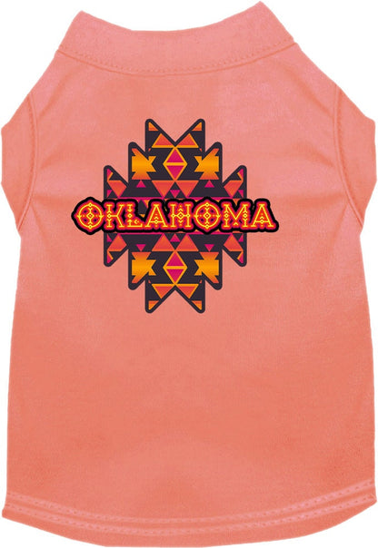 Pet Dog & Cat Screen Printed Shirt for Small to Medium Pets (Sizes XS-XL), "Oklahoma Navajo Tribal"