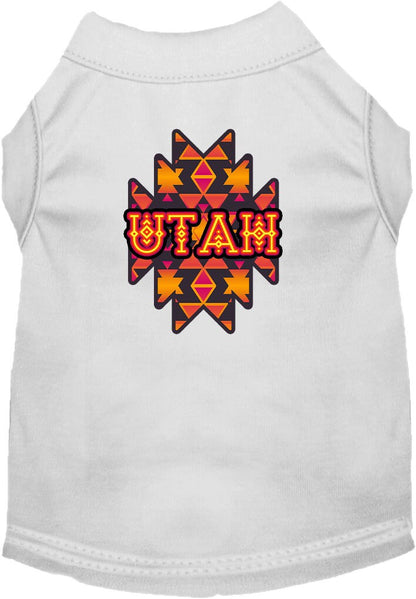 Pet Dog & Cat Screen Printed Shirt for Small to Medium Pets (Sizes XS-XL), "Utah Navajo Tribal"