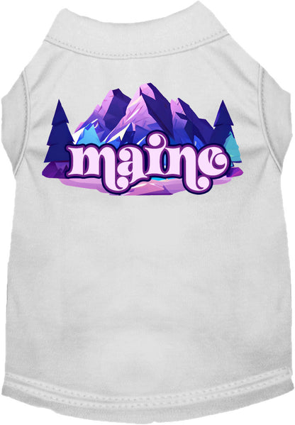 Pet Dog & Cat Screen Printed Shirt, "Maine Alpine Pawscape"