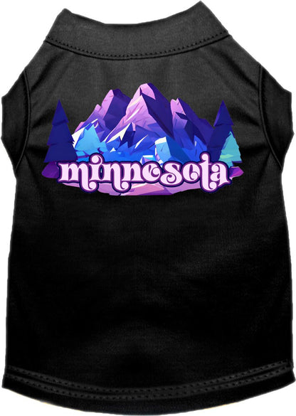Pet Dog & Cat Screen Printed Shirt, "Minnesota Alpine Pawscape"