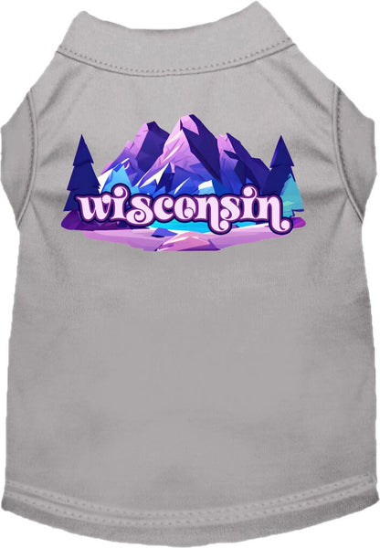 Pet Dog & Cat Screen Printed Shirt, "Wisconsin Alpine Pawscape"