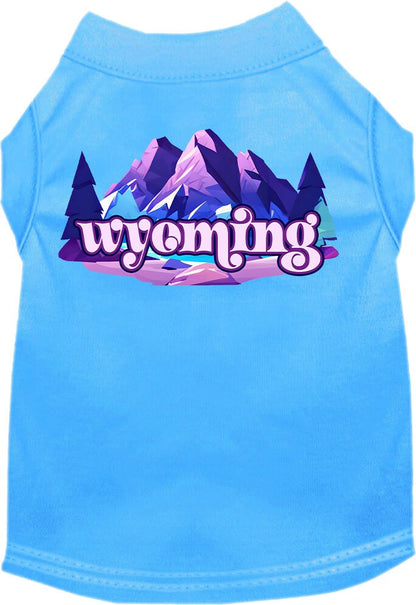 Pet Dog & Cat Screen Printed Shirt, "Wyoming Alpine Pawscape"