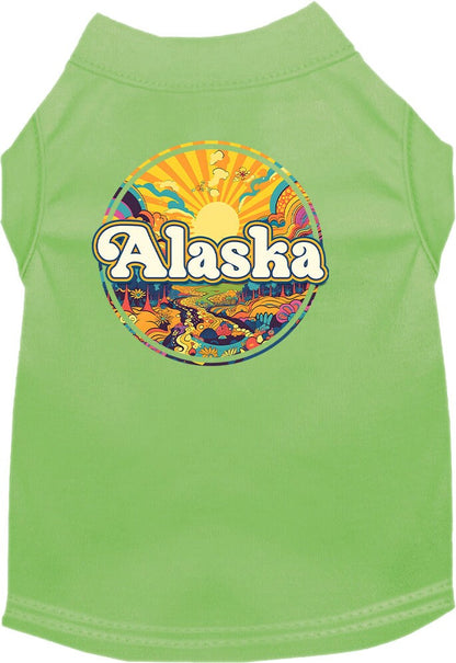 Pet Dog & Cat Screen Printed Shirt, "Alaska Trippy Peaks"