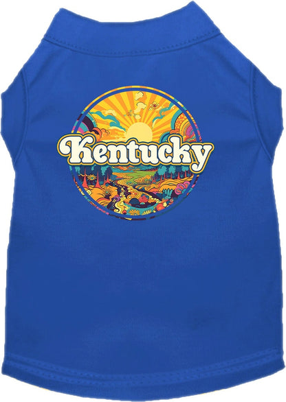 Pet Dog & Cat Screen Printed Shirt, "Kentucky Trippy Peaks"