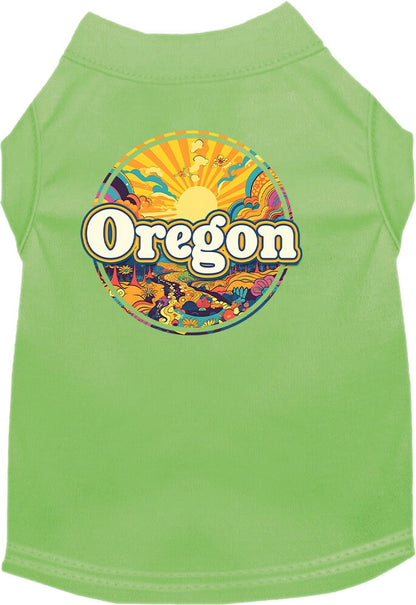 Pet Dog & Cat Screen Printed Shirt, "Oregon Trippy Peaks"