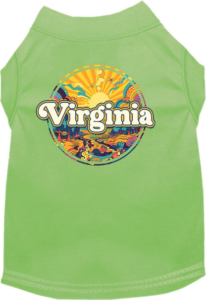 Pet Dog & Cat Screen Printed Shirt, "Virginia Trippy Peaks"