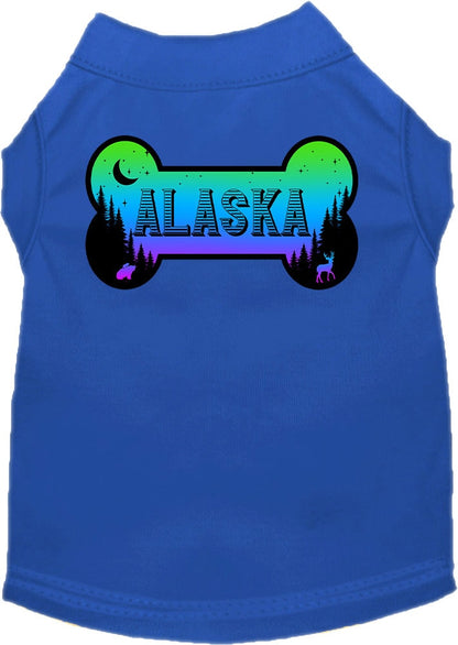 Pet Dog & Cat Screen Printed Shirt for Medium to Large Pets (Sizes 2XL-6XL), "Alaska Mountain Shades"