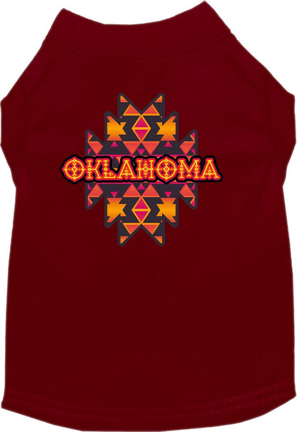 Pet Dog & Cat Screen Printed Shirt for Small to Medium Pets (Sizes XS-XL), "Oklahoma Navajo Tribal"
