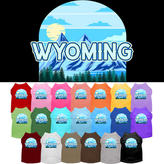 Pet Dog & Cat Screen Printed Shirt for Small to Medium Pets (Sizes XS-XL), &quot;Wyoming Trailblazer&quot;