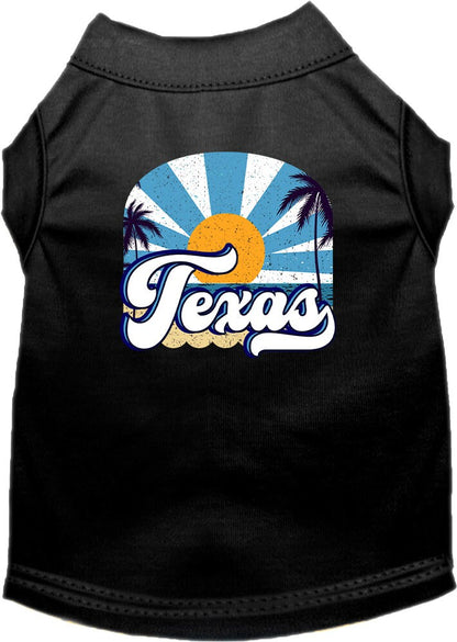 Pet Dog & Cat Screen Printed Shirt for Small to Medium Pets (Sizes XS-XL), "Texas Coast"