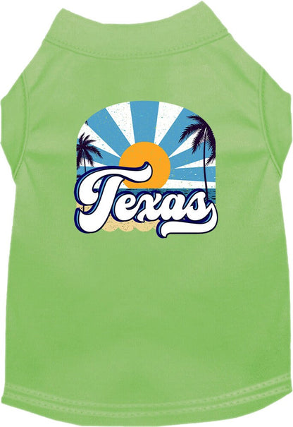 Pet Dog & Cat Screen Printed Shirt for Small to Medium Pets (Sizes XS-XL), "Texas Coast"